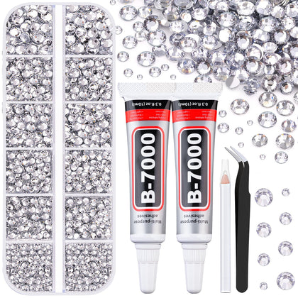 Boîte de rhinestones TINKRSTUFF avec 12 compartiments de différentes tailles