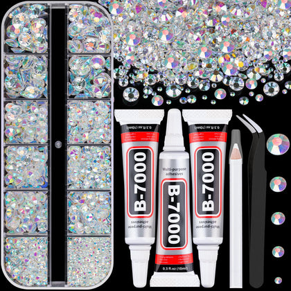 Boîte de rhinestones TINKRSTUFF avec 12 grilles de tailles différentes
