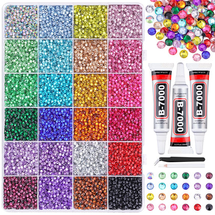 Boîte de rhinestones TINKRSTUFF avec 24 compartiments et 24000 pcs de gemmes