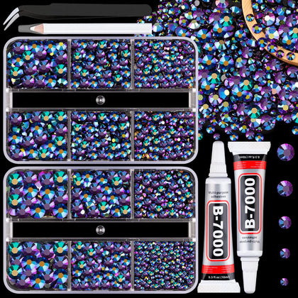 Boîte de rhinestones TINKRSTUFF avec différentes tailles de gemmes