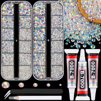 Boîte de strass en résine jelly TINKRSTUFF avec plusieurs compartiments