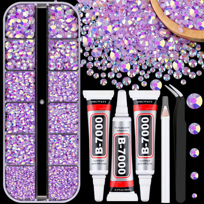 Boîte de strass en résine jelly TINKRSTUFF violet clair avec accessoires