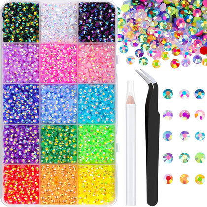 Boîte de strass en résine TINKRSTUFF avec 15 compartiments