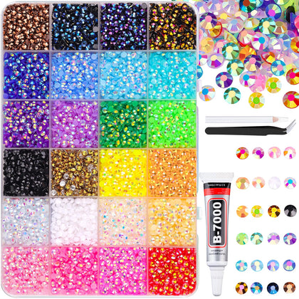 Boîte de strass en résine TINKRSTUFF avec 24 compartiments