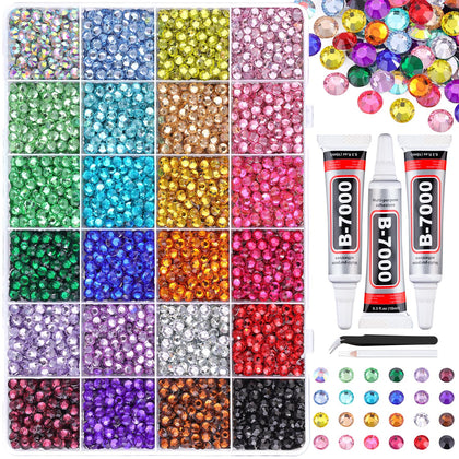 Boîte de strass en résine TINKRSTUFF avec 24 compartiments