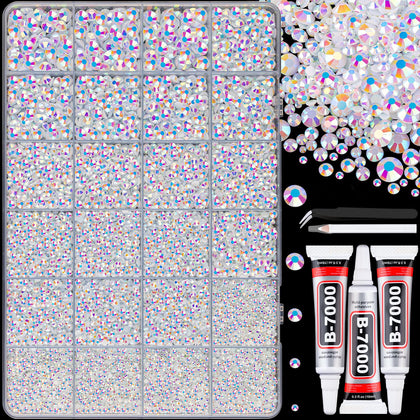 Boîte de strass en résine TINKRSTUFF avec 24 compartiments
