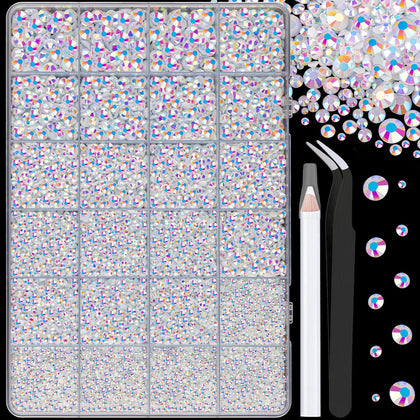 Boîte de strass en résine TINKRSTUFF avec 24 compartiments