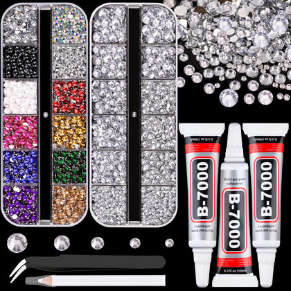 Boîte de strass en résine TINKRSTUFF avec différentes tailles de gemmes