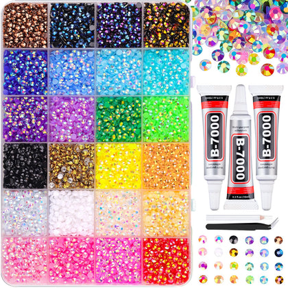 Boîte de strass résine multicolores TINKRSTUFF avec compartiments