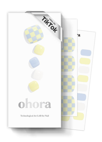 Boîte de strips de gel semi-curé ohora P Marble Soda avec accessoires