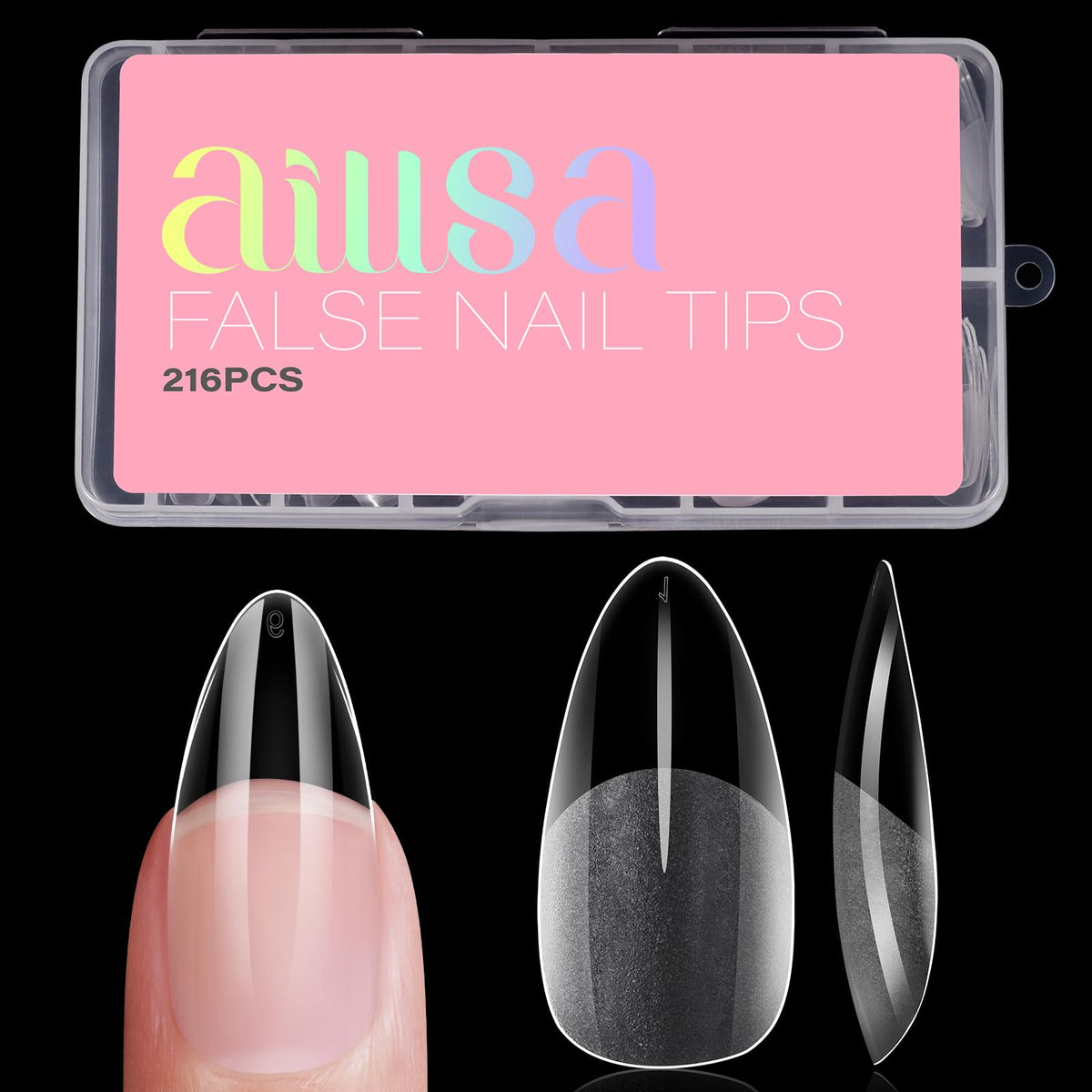Boîte de tips ongles acryliques AILLSA vue de face