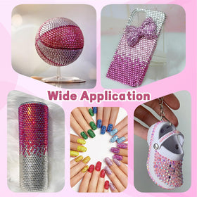 Boîte du kit de strass BELLEBOOST ouverte avec strass visibles