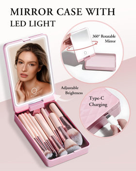 Boîtier de rangement compact pour pinceaux de maquillage
