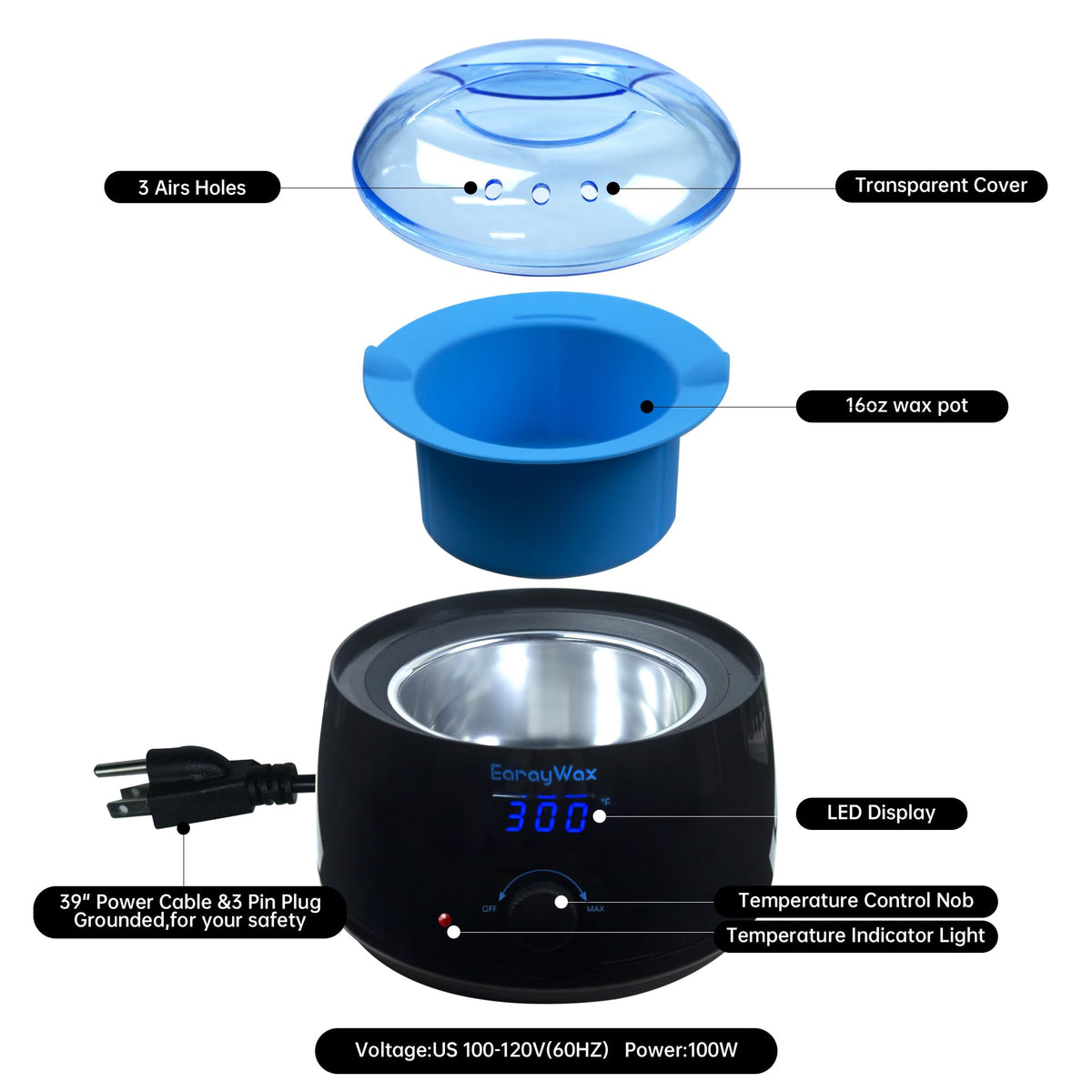 Bol en silicone du kit d'épilation EARAYWAX