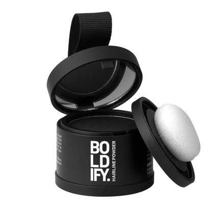 Boldify Poudre de Couverture des Racines Noire 4g vue de face