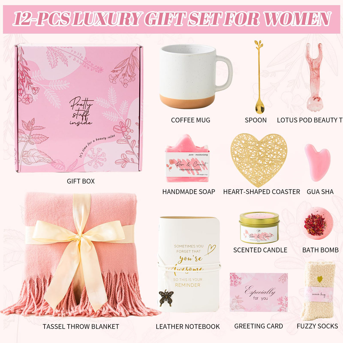 Bombe de bain à la rose dans le coffret peacoeye