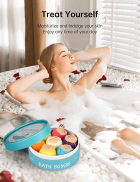 Bombe de bain Aofmee en violet avec éclaboussures