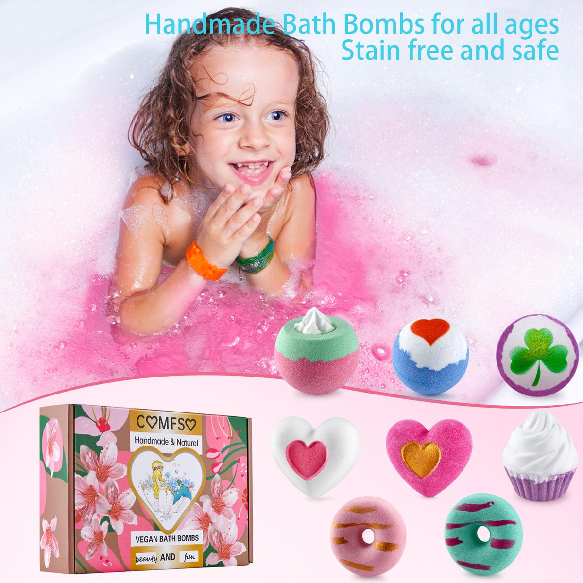 Bombe de bain comfso en forme de glace