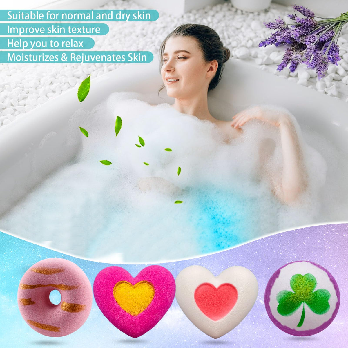 Bombe de bain comfso parfumée à la lavande