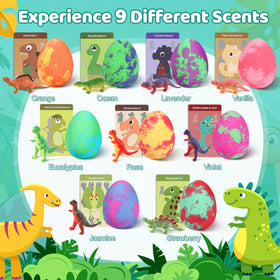 Bombe de bain Dino en forme d'œuf coloré
