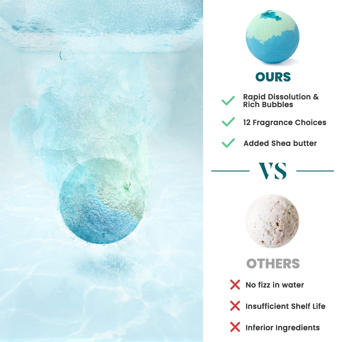 Bombe de bain ZenBombs en dissolution dans l'eau