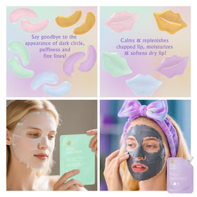 Bombes de bain et masque de sommeil en soie