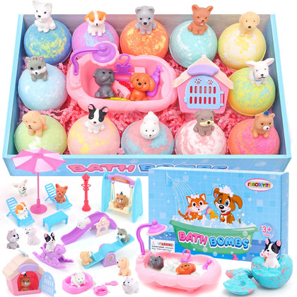 Bombes de bain FUNCREVITY avec couleurs vives et jouets surprises