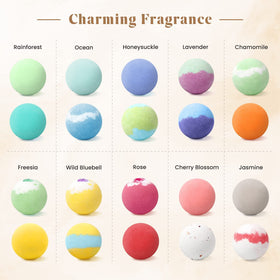 Bombes de bain ZenBombs dans un bain avec des couleurs vives
