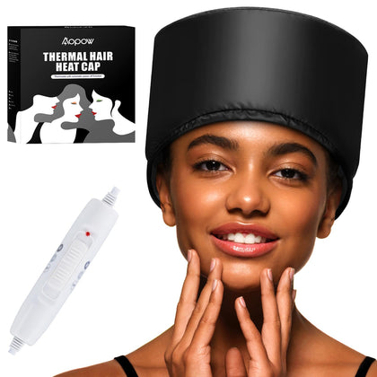 Bonnet chauffant aopow modèle noir vue avant