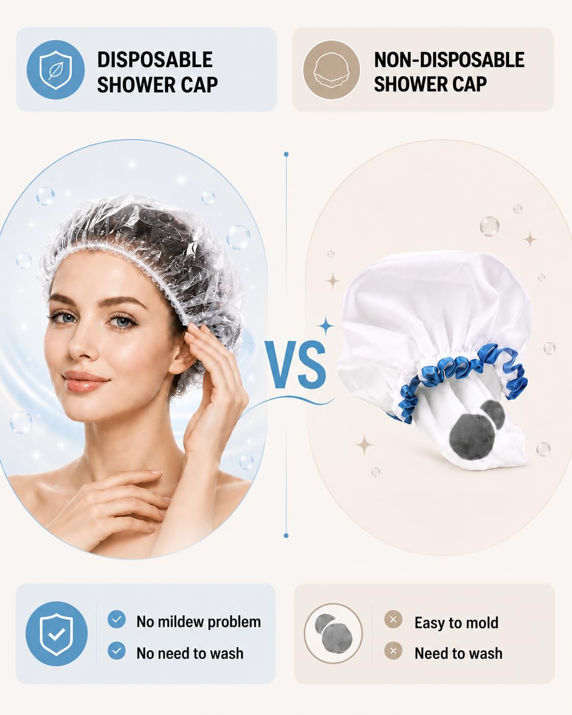 Bonnet de douche Auban en utilisation dans un salon de coiffure