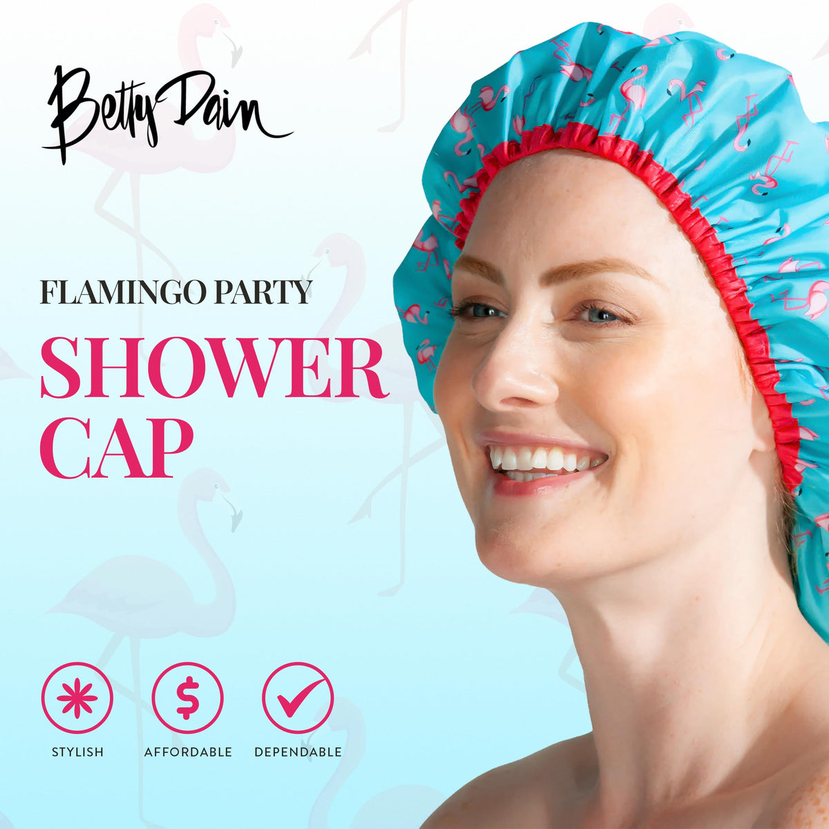 Bonnet de douche Betty Dain avec motifs colorés