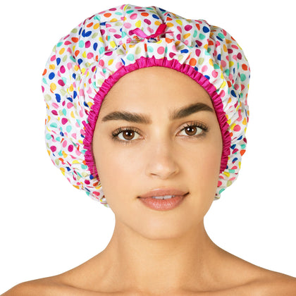 Bonnet de douche Betty Dain modèle Deco Dots vue de face