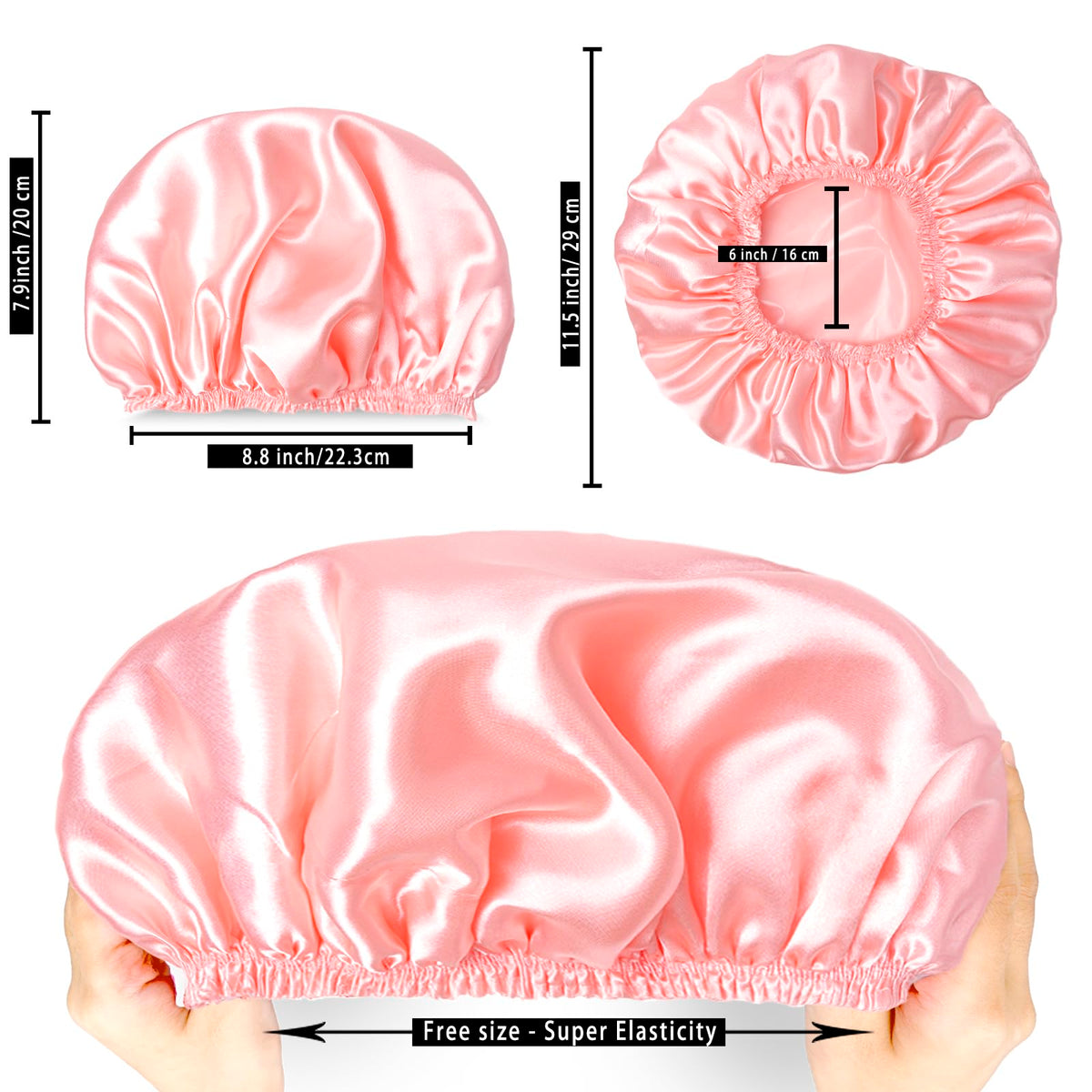 Bonnet de douche CHFONG couleur violet en usage