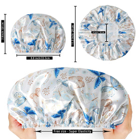Bonnet de douche CHFONG en polyester et PEVA, couleur violet