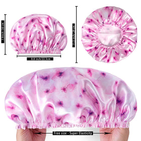 Bonnet de douche CHFONG modèle 3, couleur violet, vue arrière