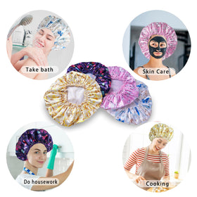 Bonnet de douche CHFONG porté pendant la douche