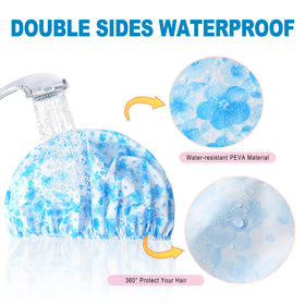 Bonnet de douche CHFONG réutilisable en couleur violette