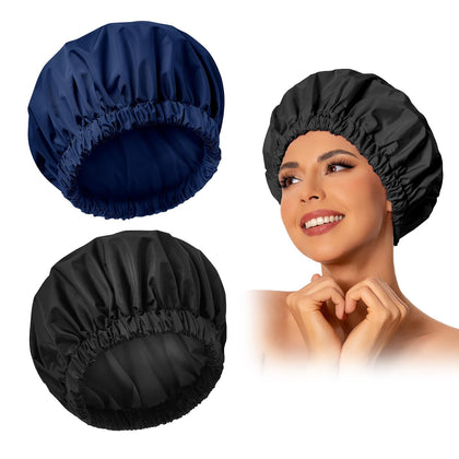 Bonnet de douche Edoneery en polyester imperméable, vue avant