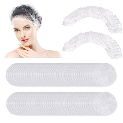 Bonnet de douche jetable Ceizioes transparent avec emballage