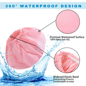 Bonnet de douche jumbo CHFONG couleur bleu en gros plan