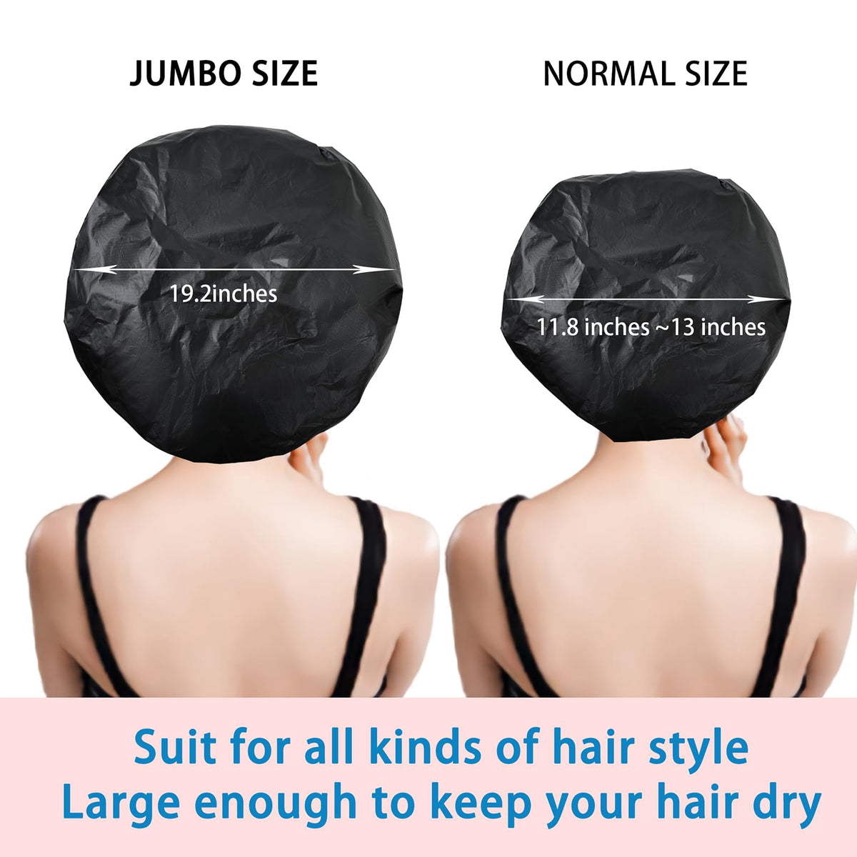 Bonnet de douche jumbo CHFONG plié sur une table