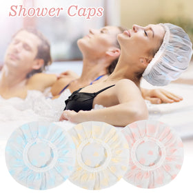 Bonnet de douche Pengxiaomei étalé avec ses dimensions