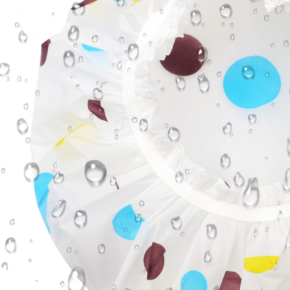 Bonnet de douche réutilisable Pengxiaomei couleur bleue avant