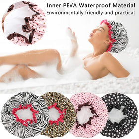 Bonnet de douche TCOTBE violet en EVA avec élastique visible