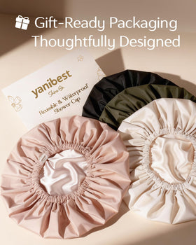 Bonnet de douche YANIBEST, adapté aux cheveux longs et bouclés