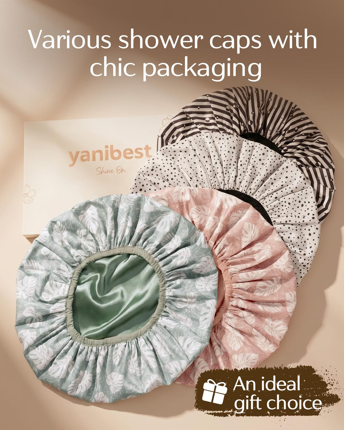 Bonnet de douche YANIBEST porté lors d'un soin au spa