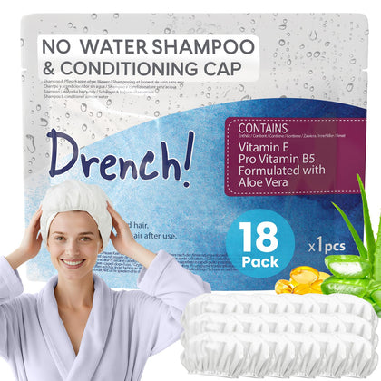 Bonnet de lavage Drench! Medical en vue de face, paquet de 18 unités