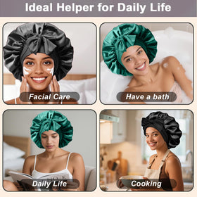 Bonnet de nuit en satin FIRSTPELLA, assorti à un pyjama