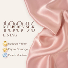 Bonnet de nuit en soie LULUSILK lavande avec sangle ajustable