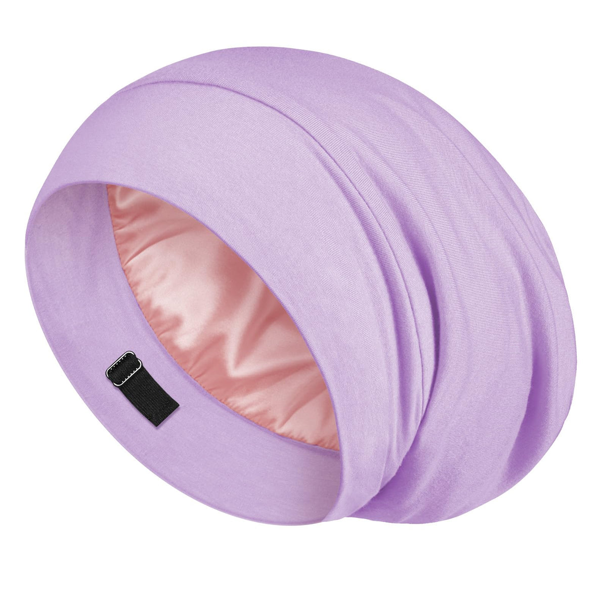 Bonnet de nuit en soie LULUSILK lavande vue de face